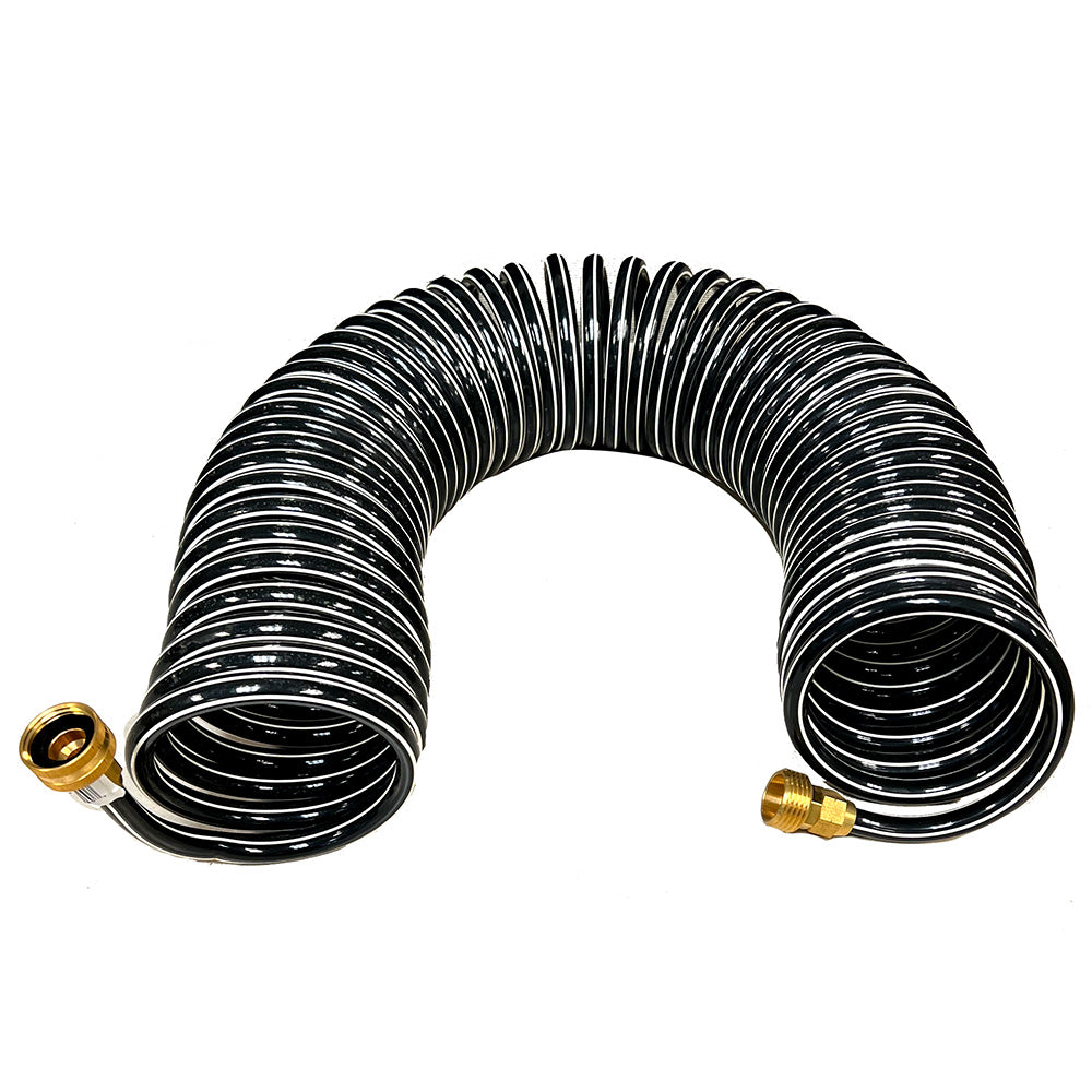 Trident Marine Coiled Wash Down Hose w/Brass Fittings - 15 [167-15] - First Stop Marine