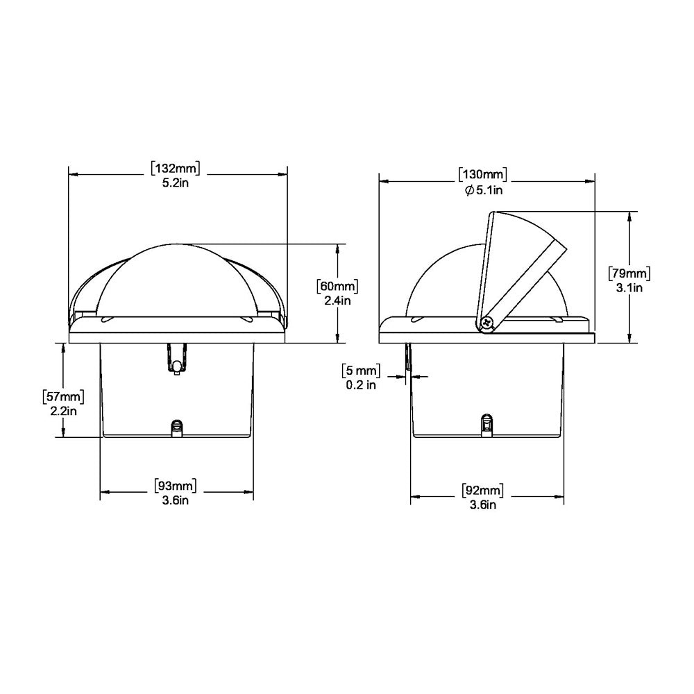 Ritchie SS-1002 SuperSport Compass - Flush Mount - Black [SS-1002] - First Stop Marine