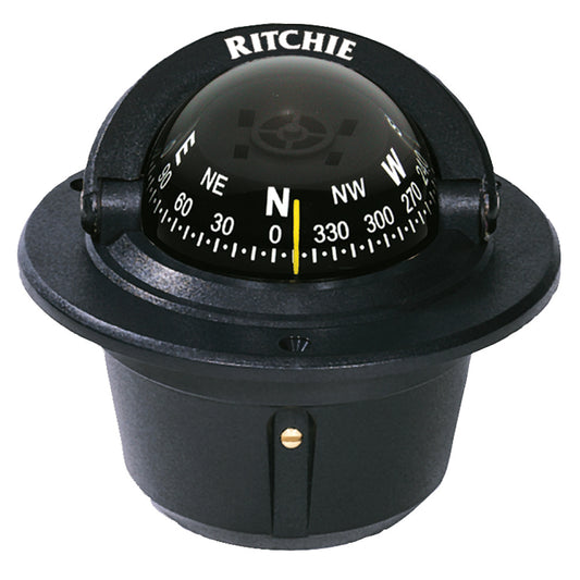 Ritchie F-50 Explorer Compass - Flush Mount - Black [F-50] - First Stop Marine