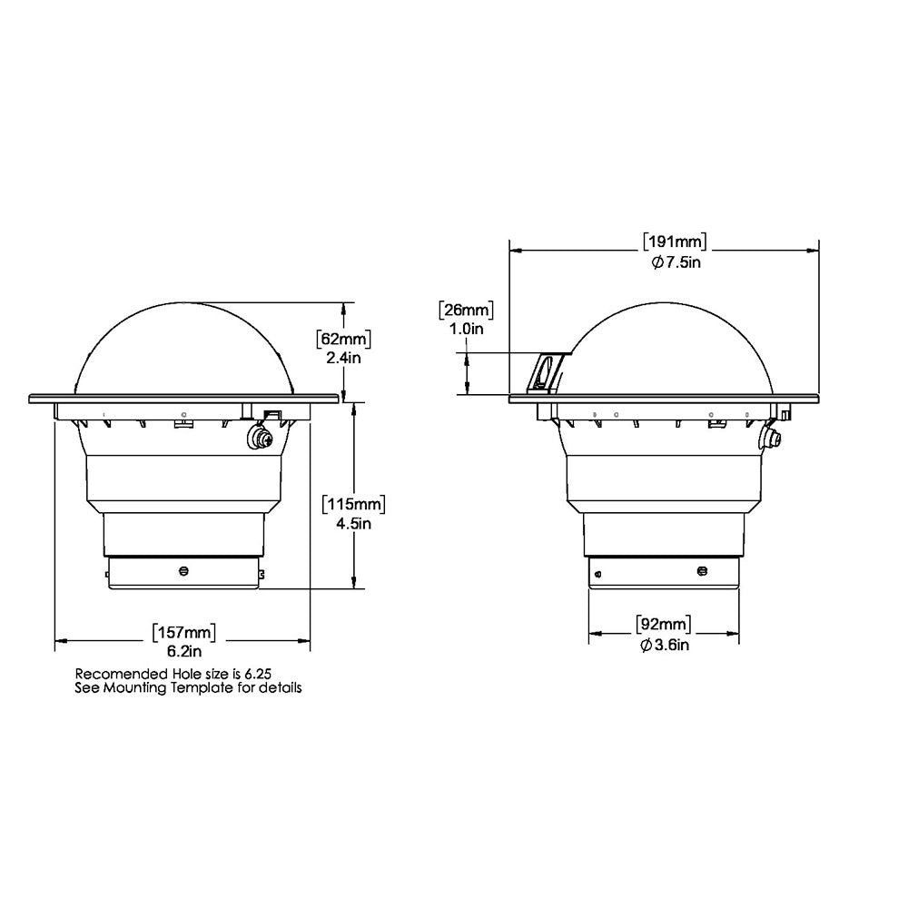 Ritchie SS-5000 SuperSport Compass - Flush Mount - Black [SS-5000] - First Stop Marine