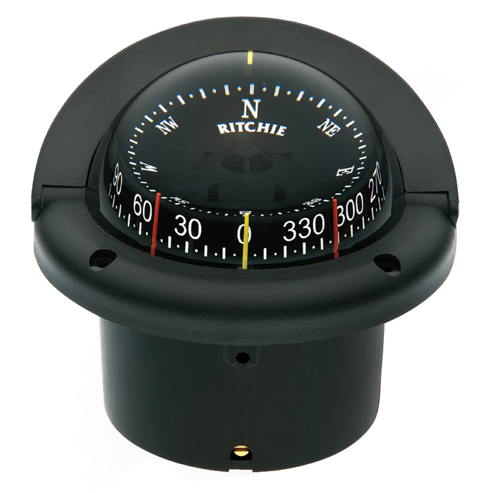 Ritchie HF-743 Helmsman Combidial Compass - Flush Mount - Black [HF-743] - First Stop Marine