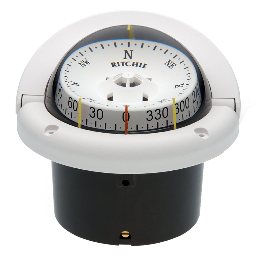 Ritchie HF-743W Helmsman Compass - Flush Mount - White [HF-743W] - First Stop Marine