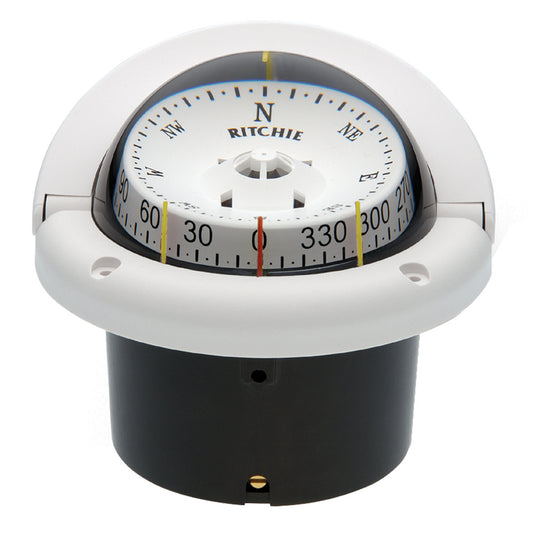 Ritchie HF-743W Helmsman Compass - Flush Mount - White [HF-743W] - First Stop Marine