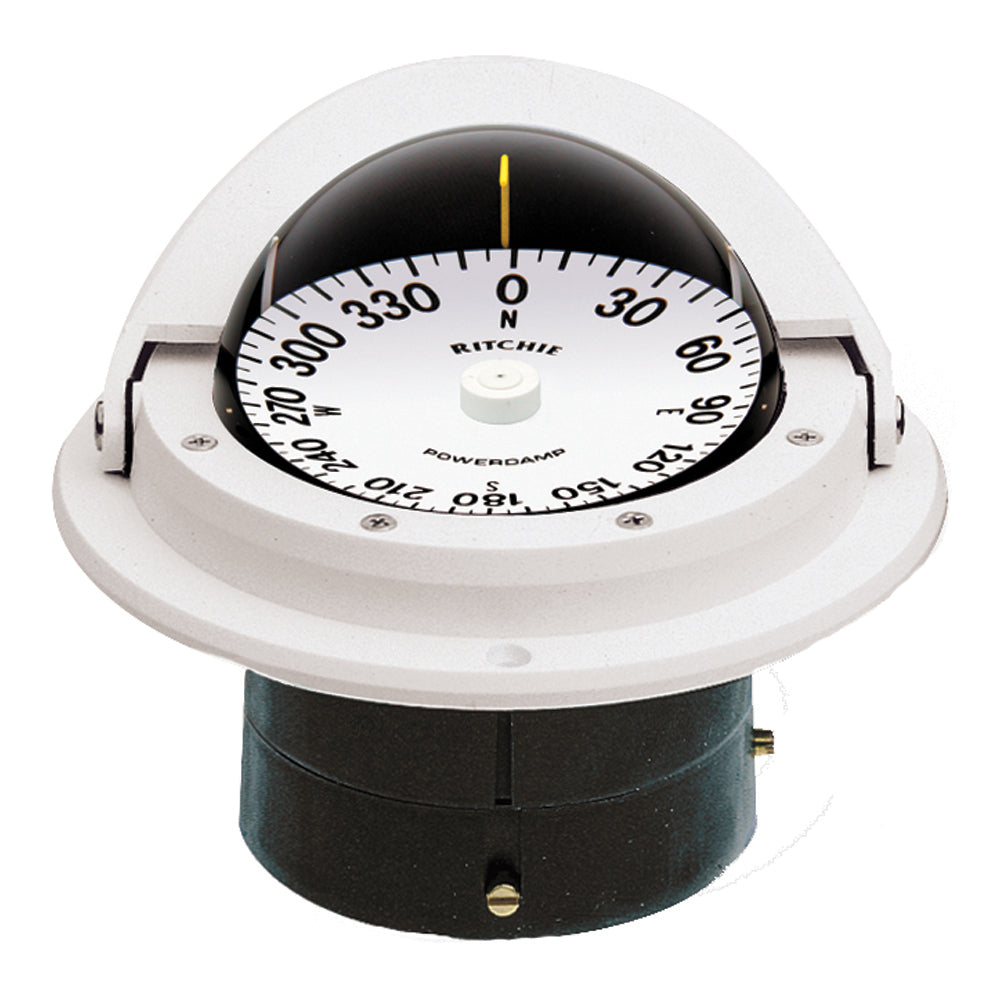 Ritchie F-82W Voyager Compass - Flush Mount - White [F-82W] - First Stop Marine