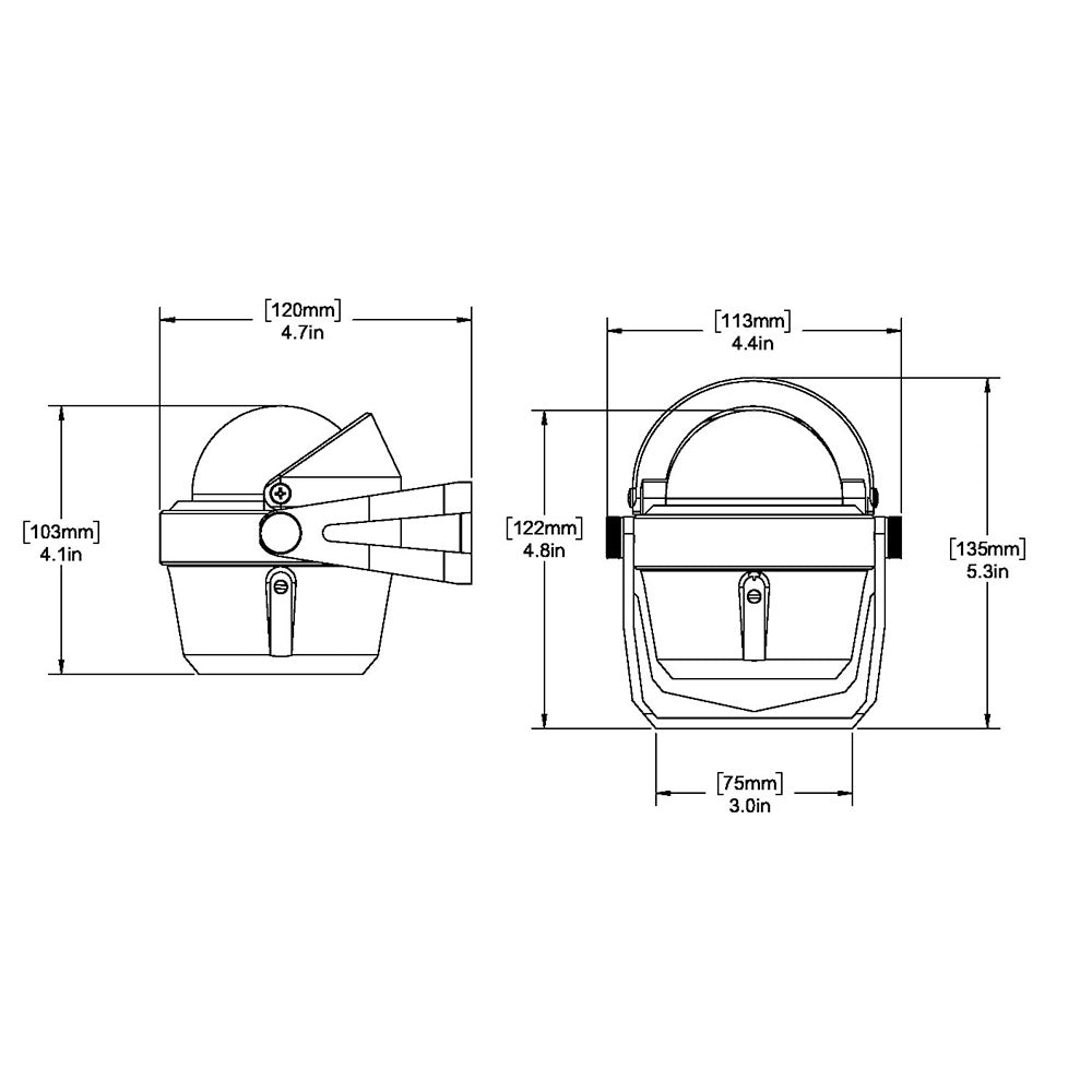 Ritchie RA-91 RitchieAngler Compass - Bracket Mount - Gray [RA-91] - First Stop Marine