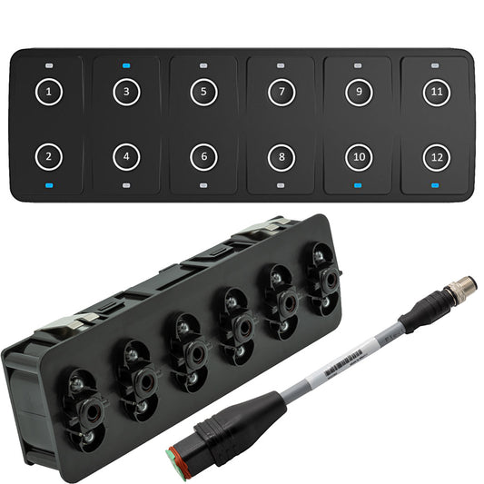 Maretron CKM12 Keypad w/CKM to NMEA 2000 Adapter Cable - 0.2M (Horizontal Orientation) [A3802-2]