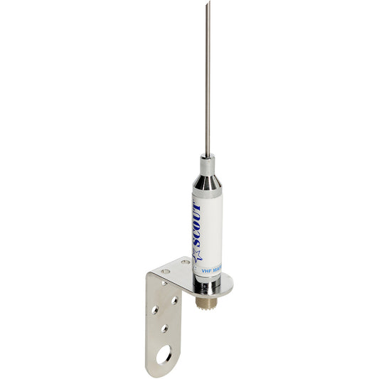 Scout 3' Stainless VHF Whip 3dB w/Bracket f/Sailboats - No Cable [PF AN NVHF00012T]