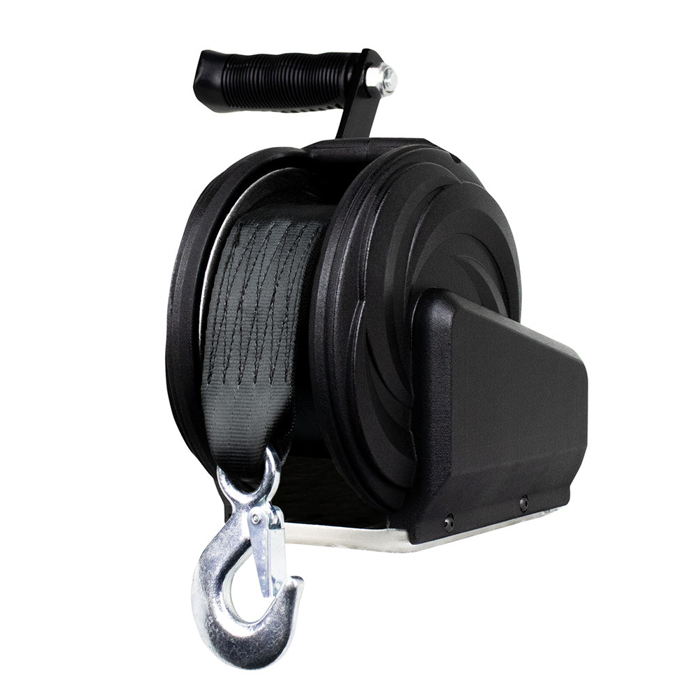 Powerwinch Select Series Winch 1,200lb, 8" Crank Arm - Carbon Black [21400-W-1200-8-B-R]