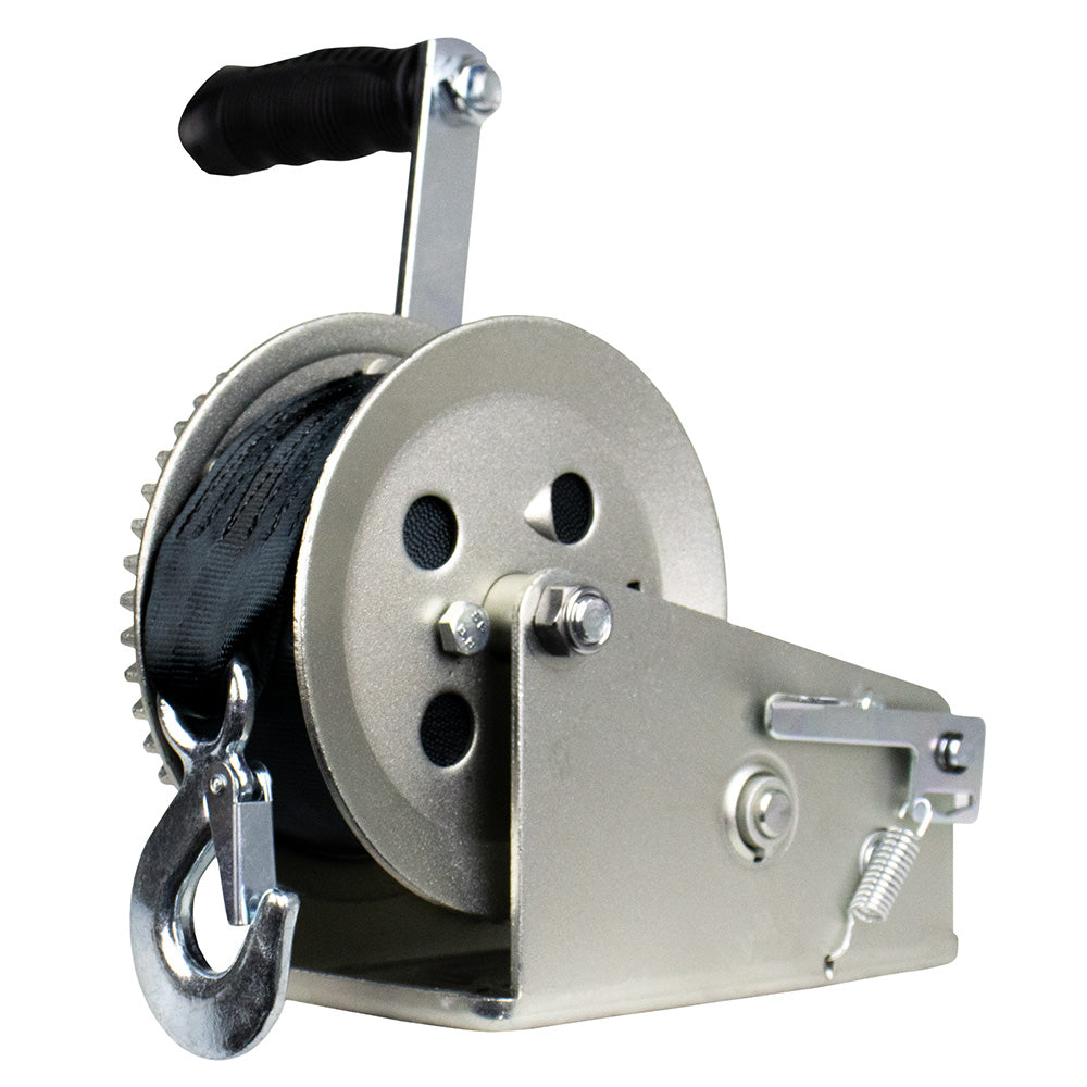Powerwinch Utility Series Winch 2,500lb, 2 Speed, 8" Crank Arm - Zinc [21500-W-2500-8-Z-R]