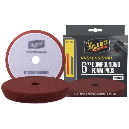 Meguiar's Professional 6" Compounding Foam Pads *2-Pack [M6CFP2] - First Stop Marine