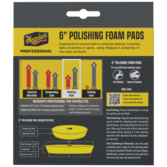 Meguiar's Professional 6" Polishing Foam Pads *2-Pack [M6PFP2] - First Stop Marine