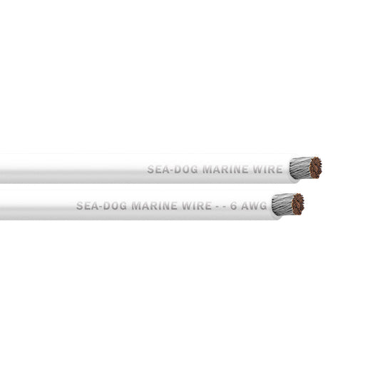 Sea-Dog 6 AWG White Battery Cable - 100' [8006052]
