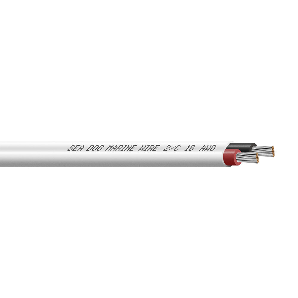 Sea-Dog 16/2 AWG Flat Duplex Wire - Red/Black - 1000' [8016209]