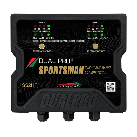 Dual Pro Sportsman Series HF Battery Charter - 20 Amp - 2 Bank [SS2HF]