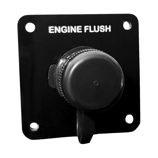Flushmaster Vertical Single Outlet Flush Port Reroute - Black Acrylic - 3/8" Barb [SM-QCR1BV38]