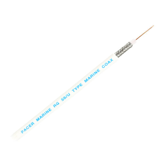 Pacer RG59UW Coax Cable - White - 150' [MRG59UW-150]