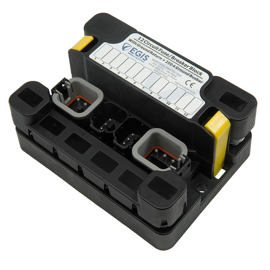 Egis MT Series 9+3 Sealed Fuse Block w/Ground Busbar [3493]