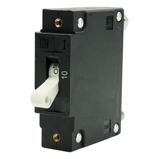 Egis C Series White Toggle Panel Mount Circuit Breaker - Single Pole 10A [3501-010]