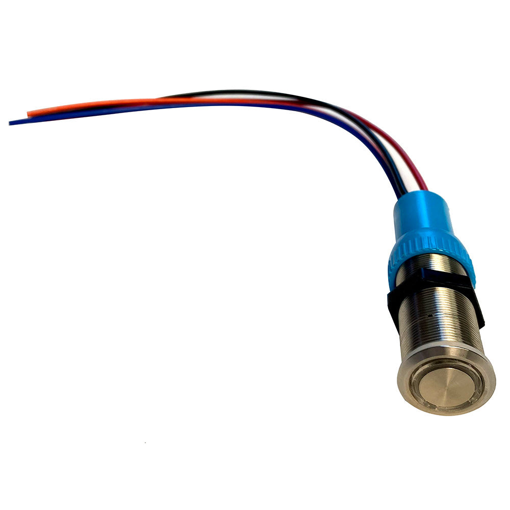 Bluewater 22MM Programmable Waterproof Off-On Blue/Red Switch w/Breaker [9060-1113]