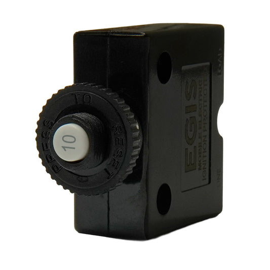 Egis 10A Push Button Panel Mount Circuit Breaker - Spade Terminal [4711-10]