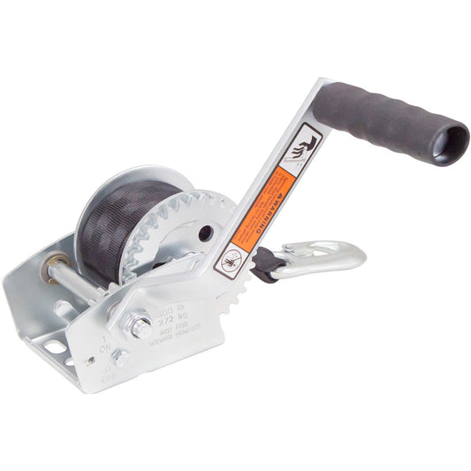 Load Rite Single-Speed Trailer Winch - 600lbs - 12' Strap [6089.12]