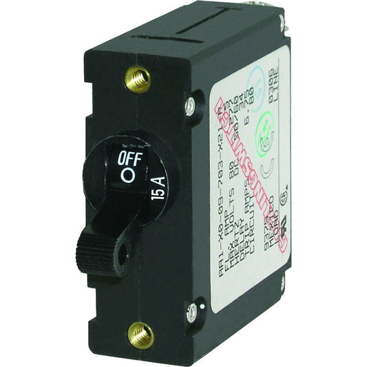 Blue Sea 7208 AC/DC Single Pole Magnetic World Circuit Breaker - 15AMP [7208] - First Stop Marine