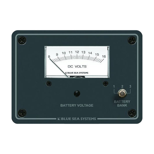 Blue Sea 8015 DC Analog Voltmeter w/Panel [8015] - First Stop Marine