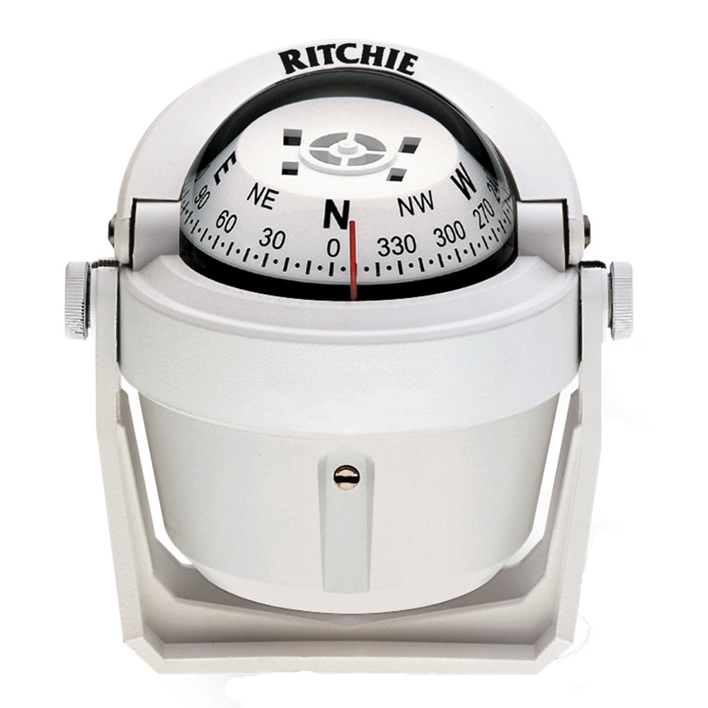 Ritchie B-51W Explorer Compass - Bracket Mount - White [B-51W] - First Stop Marine