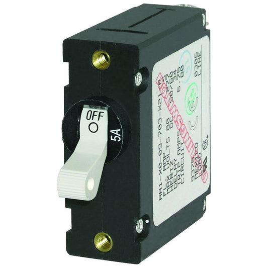 Blue Sea 7202 AC/DC Single Pole Magnetic World Circuit Breaker - 5AMP [7202] - First Stop Marine