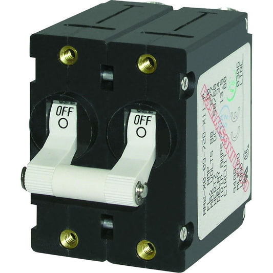 Blue Sea 7260 A-Series Double Pole Toggle - 20AMP - White [7260] - First Stop Marine