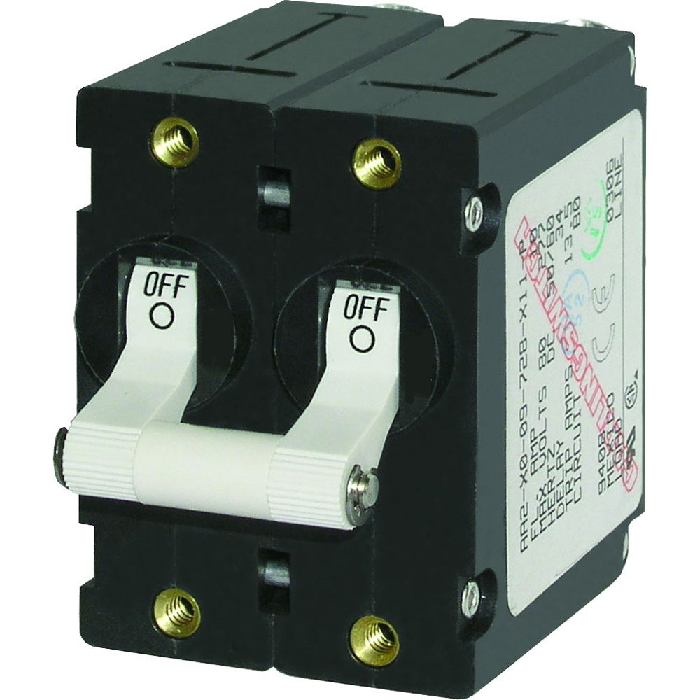 Blue Sea 7238 A-Series Double Pole Toggle - 30AMP - White [7238] - First Stop Marine