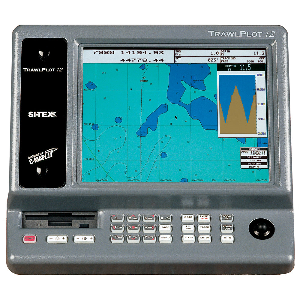 SI-TEX TRAWLPLOT 12 SD Color Chartplotter w/WAAS Receiver [TRAWLPLOT 12] - First Stop Marine