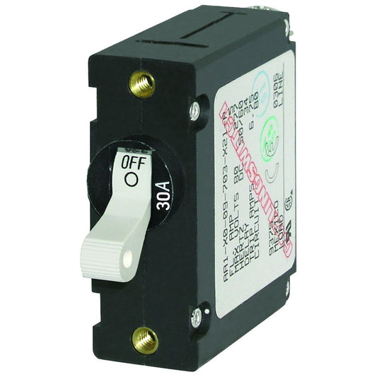 Blue Sea 7222 AC/DC Single Pole Magnetic World Circuit Breaker - 30AMP [7222] - First Stop Marine