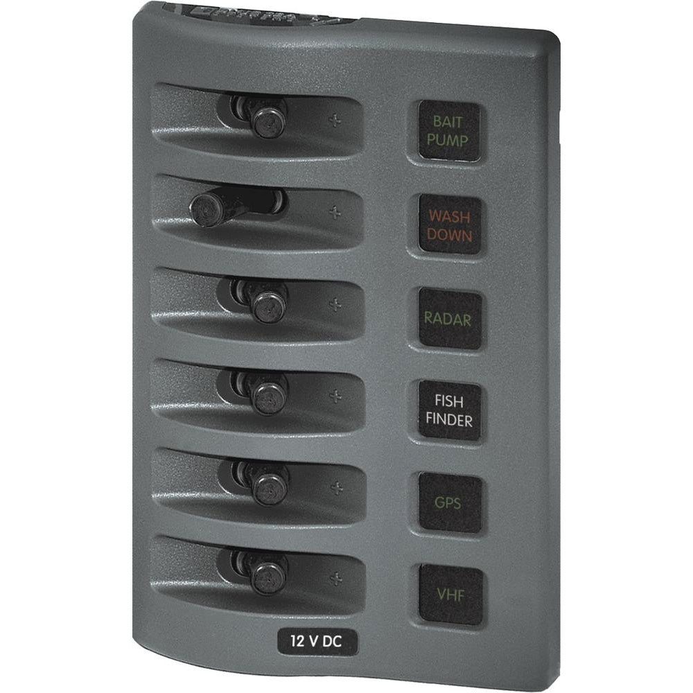 Blue Sea 4306 WeatherDeck Water Resistant Fuse Panel - 6 Position - Grey [4306] - First Stop Marine