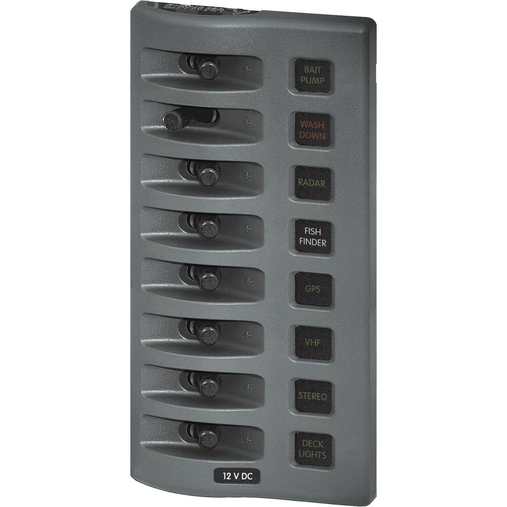 Blue Sea 4308 WeatherDeck Water Resistant Fuse Panel - 8 Position - Grey [4308] - First Stop Marine