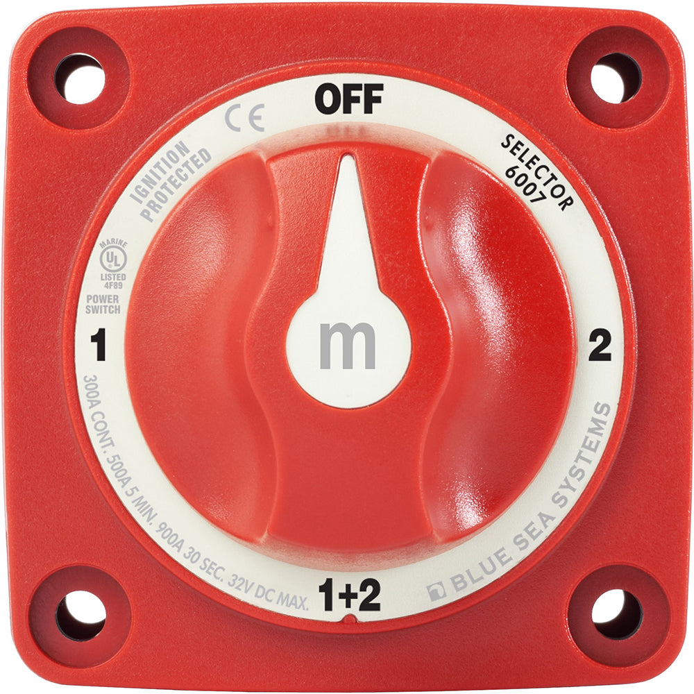 Blue Sea 6007 m-Series (Mini) Battery Switch Selector Four Position Red [6007] - First Stop Marine