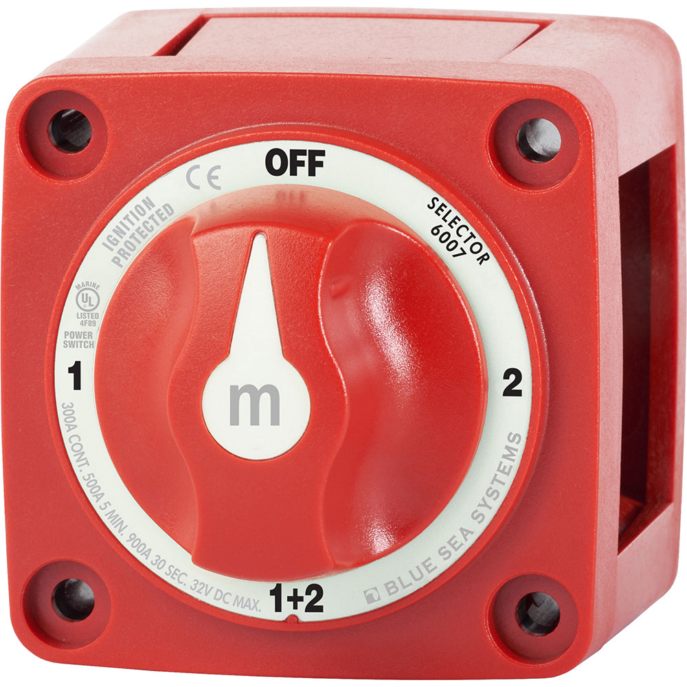 Blue Sea 6007 m-Series (Mini) Battery Switch Selector Four Position Red [6007] - First Stop Marine