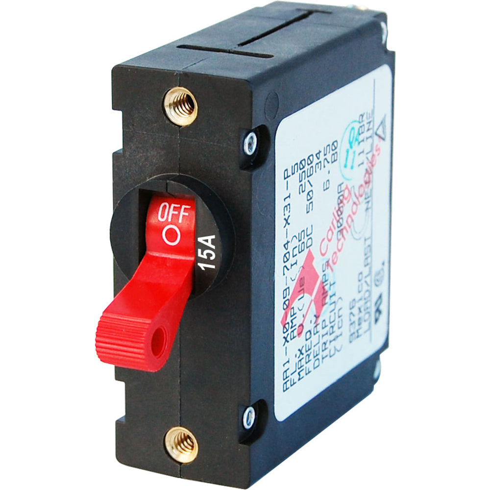 Blue Sea 7209 AC / DC Single Pole Magnetic World Circuit Breaker  -  15 Amp [7209] - First Stop Marine