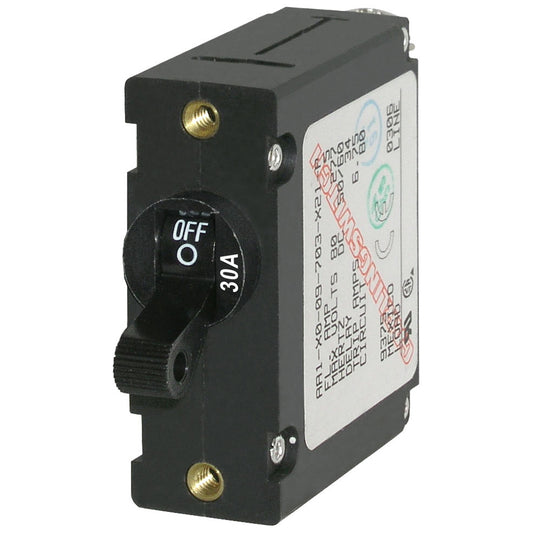 Blue Sea 7220 AC / DC Single Pole Magnetic World Circuit Breaker  -  30 Amp [7220] - First Stop Marine