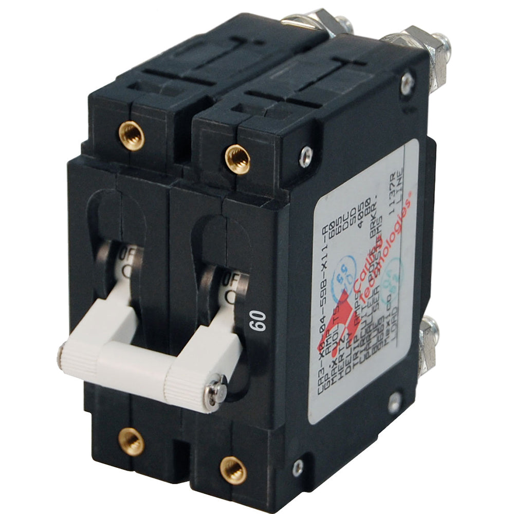 Blue Sea 7254 C-Series Double Pole Circuit Breaker - 60A [7254] - First Stop Marine