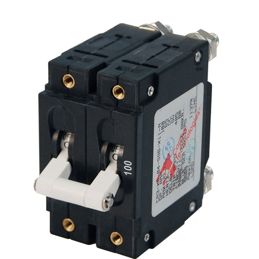 Blue Sea 7258 C-Series Double Pole Circuit Breaker - 100A [7258] - First Stop Marine