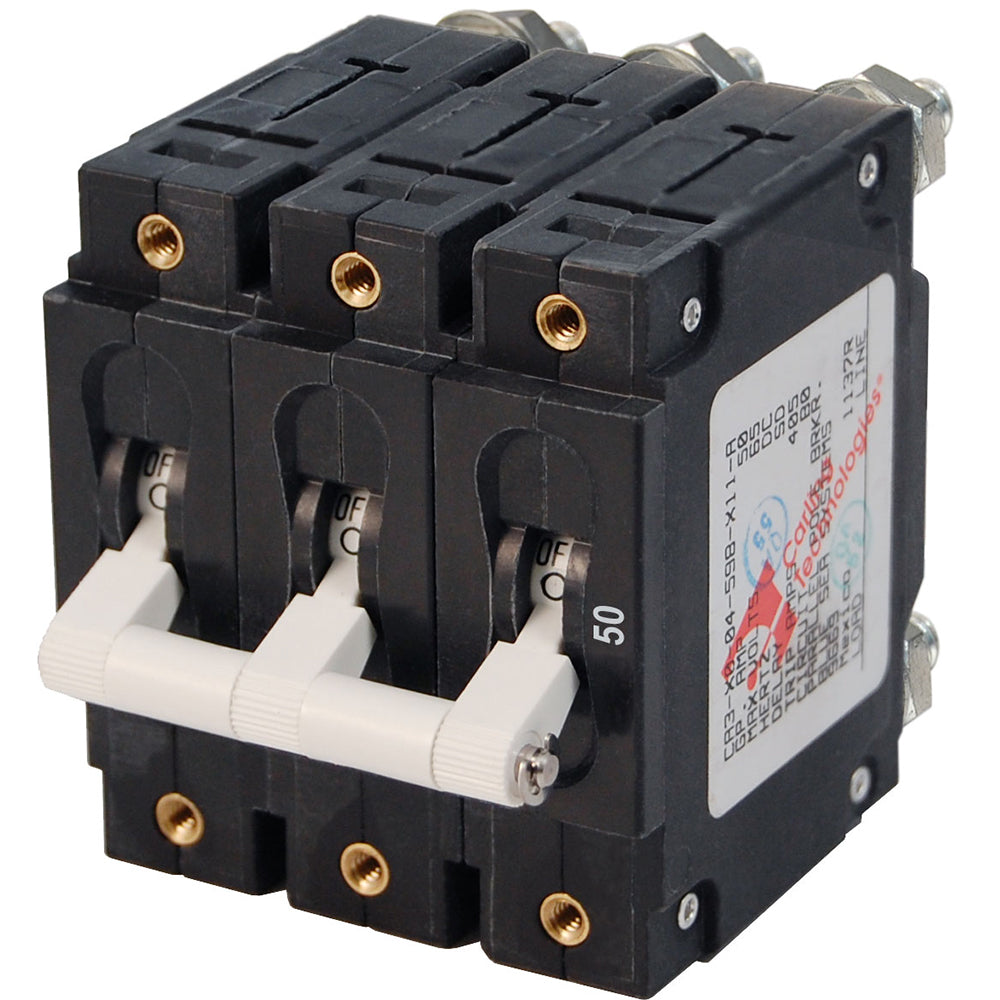 Blue Sea 7287 C-Series Triple Pole Circuit Breaker - 50A [7287] - First Stop Marine