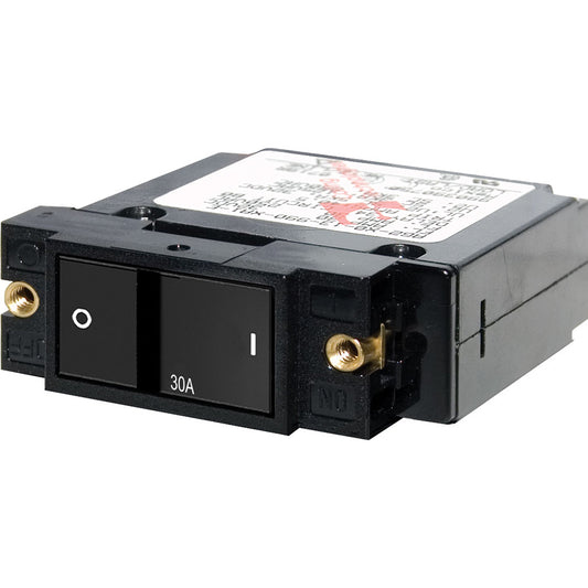 Blue Sea 7406 Single Pole Small Case 2" Flat Rocker Circuit Breaker  -  30 Amp [7406] - First Stop Marine