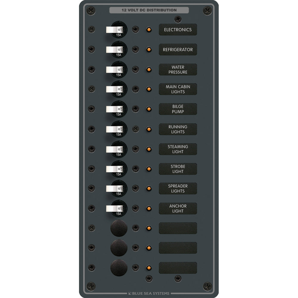 Blue Sea 8376 Panel DC 13 Position Vertical [8376] - First Stop Marine