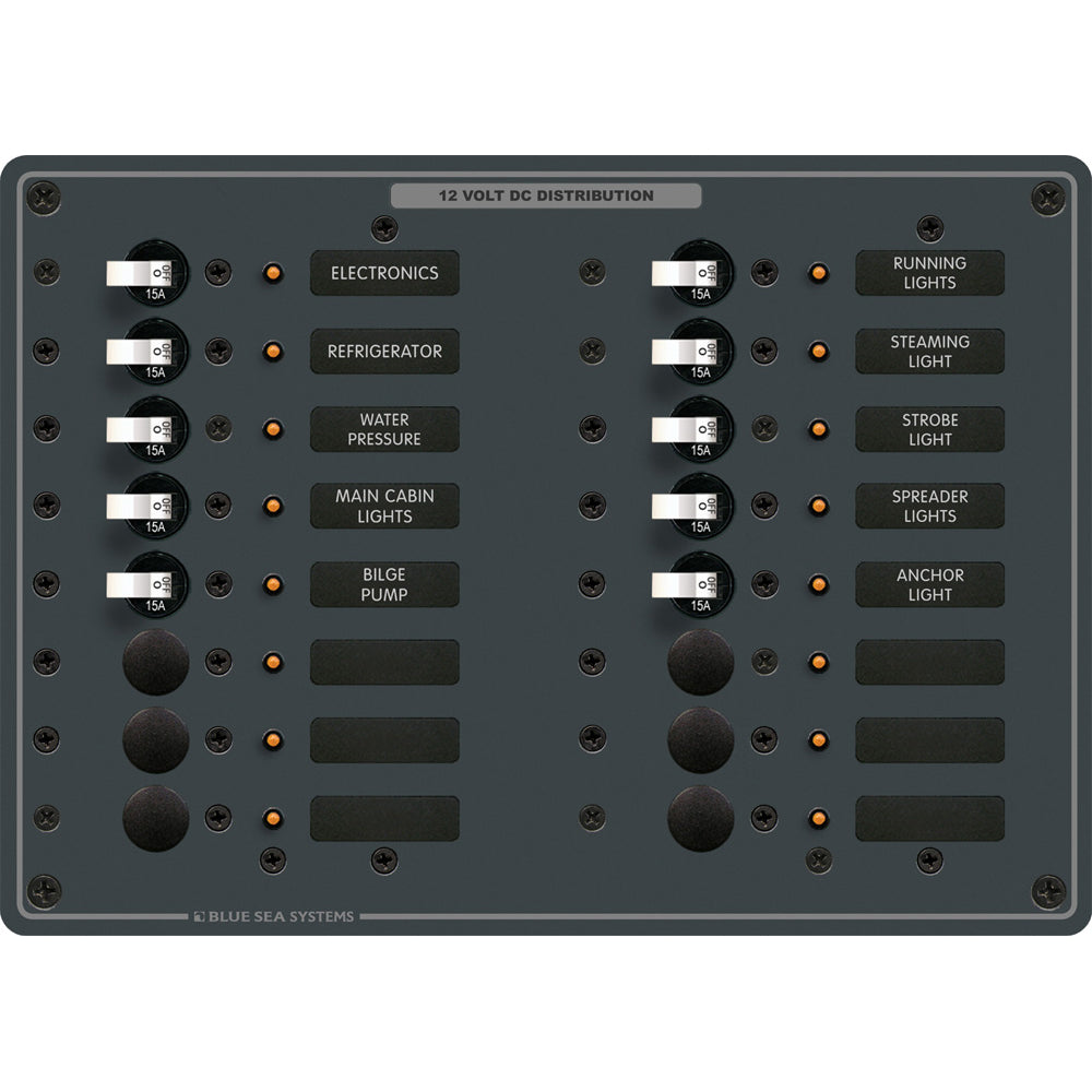 Blue Sea 8377 Panel DC 16 Position [8377] - First Stop Marine