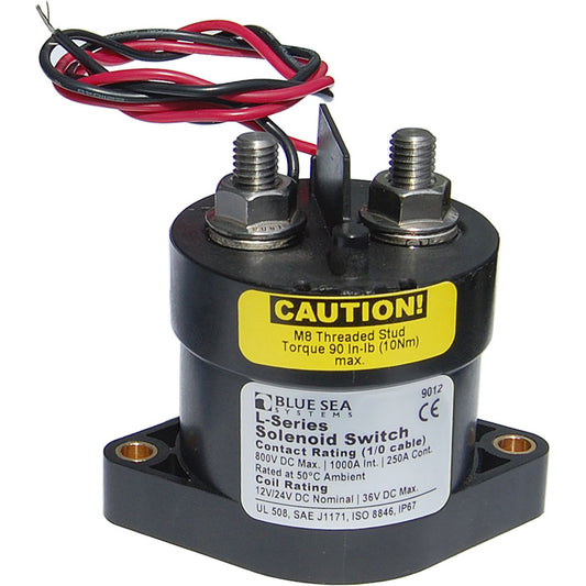 Blue Sea 9012 L Solenoid Switch - 12-24VDC - 250A [9012] - First Stop Marine