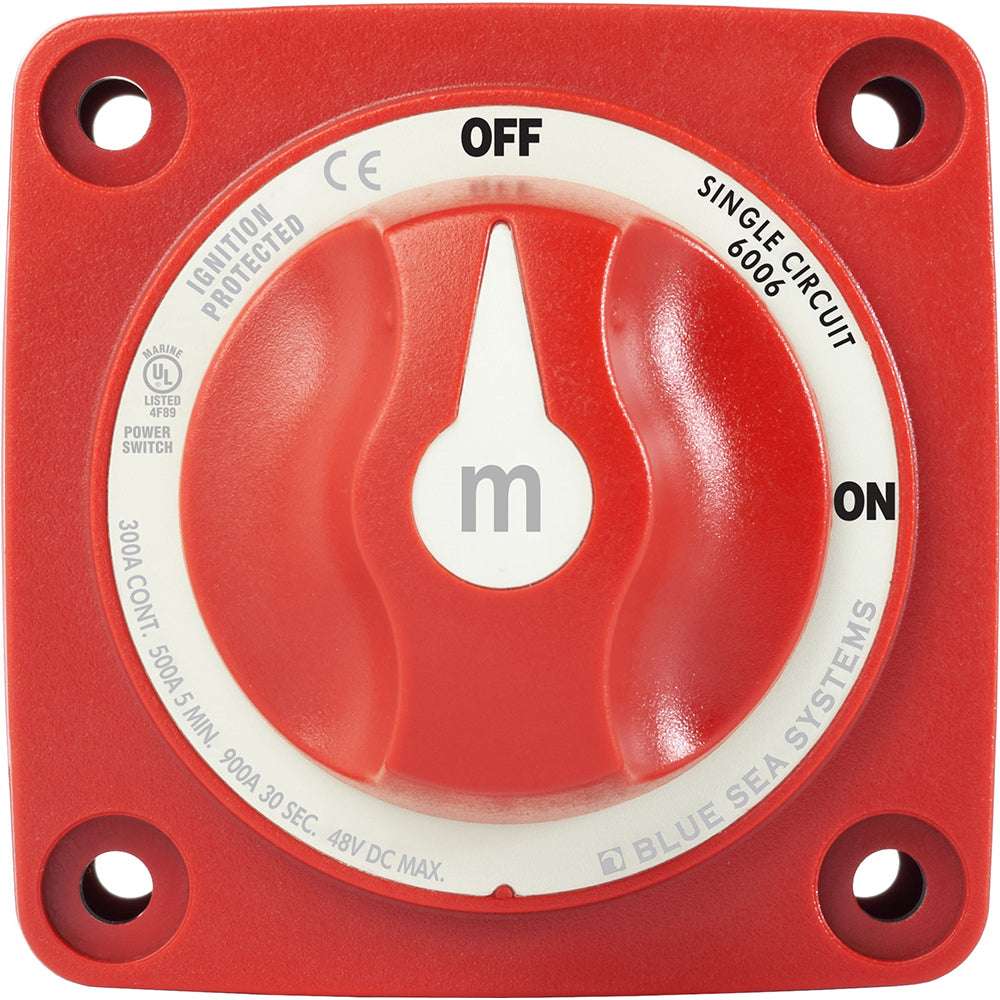 Blue Sea 6006 m-Series (Mini) Battery Switch Single Circuit ON/OFF Red [6006] - First Stop Marine