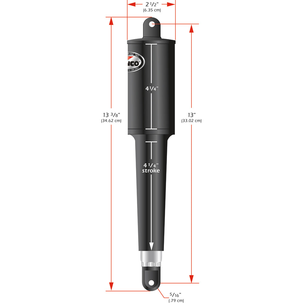 Lenco 102 Series Standard Actuator - 12V - 4-1/4" Stroke [15059-001] - First Stop Marine