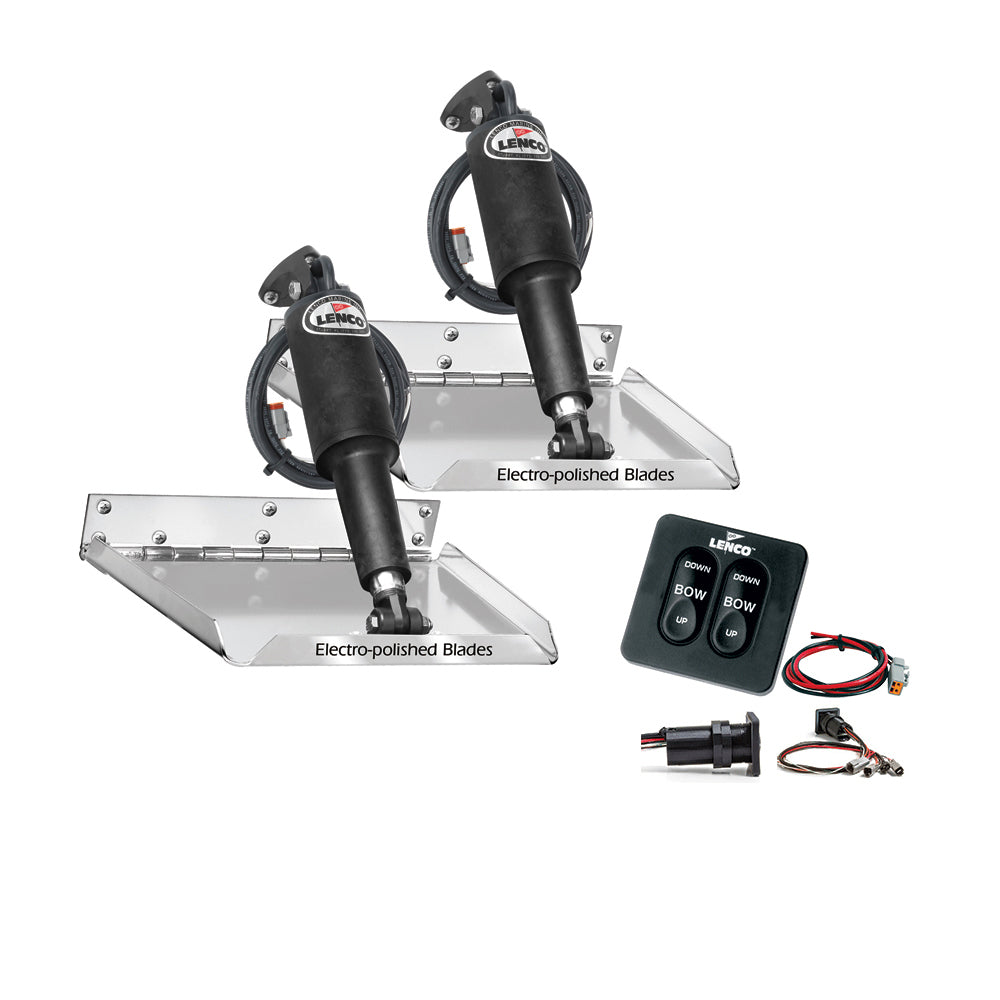 Lenco 12" x 9" Standard Performance Trim Tab Kit w/Standard Tactile Switch Kit 12V [RT12X9] - First Stop Marine