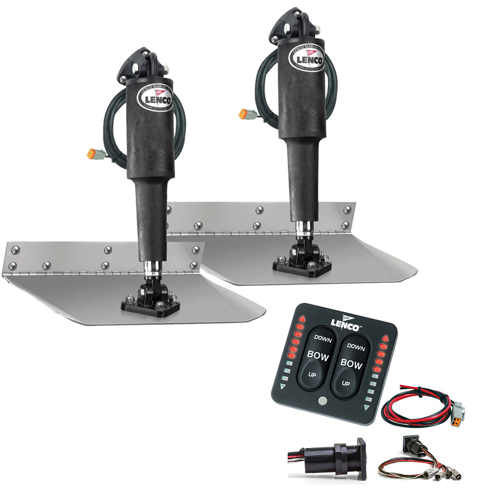 Lenco 9" x 9" Standard Trim Tab Kit w/LED Indicator Switch Kit 12V [TT9X9I] - First Stop Marine